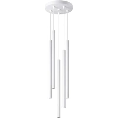 Suspension moderne Sollux Pastelo - Blanc - 5x G9 - Publicité Suspension moderne Sollux Pastelo - Blanc - 5x G9 - Publicité