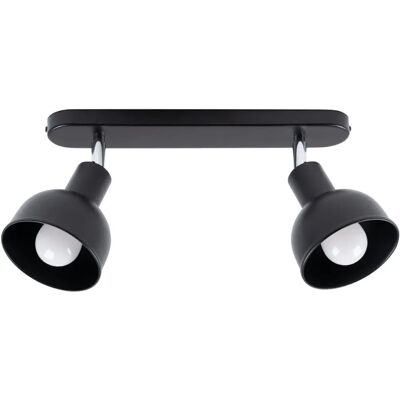 Sollux Lighting Elba Twin Ceiling Spotlight Dome Black - Ceiling Spotlight Sollux Lighting Elba Twin Ceiling Spotlight Dome Black - Ceiling Spotlight