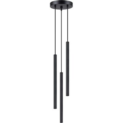 SOLLUX LIGHTING Pendelleuchte Arche 3P Schwarz - H: 120cm SOLLUX LIGHTING Pendelleuchte Arche 3P Schwarz - H: 120cm