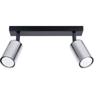 Deckenstrahler Chrom WINX 2-flammig schwarz/chrom - Spotlights de plafond - Publicité Deckenstrahler Chrom WINX 2-flammig schwarz/chrom - Spotlights de plafond - Publicité
