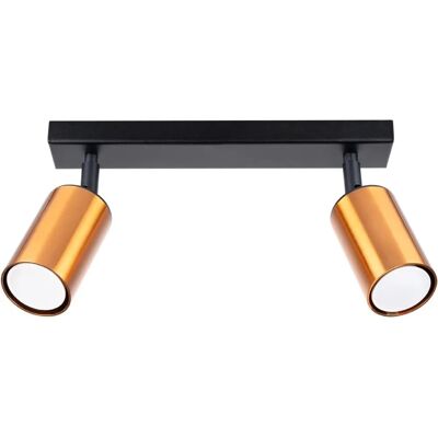 Lámparas de techo Winx de acero negro/cobre 18.5x30x6cm - SOLLUX LIGHTING Lámparas de techo Winx de acero negro/cobre 18.5x30x6cm - SOLLUX LIGHTING