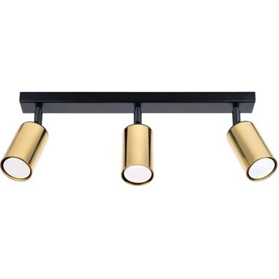 Sollux Lighting Winx 3 Spots au Plafond Noir, Or - Projecteur de plafond - Publicité Sollux Lighting Winx 3 Spots au Plafond Noir, Or - Projecteur de plafond - Publicité