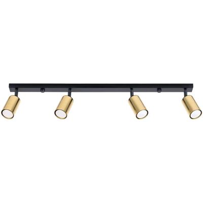 SOLLUX LIGHTING Plafond WINX 4L noir/or - Projecteur plafond - Publicité SOLLUX LIGHTING Plafond WINX 4L noir/or - Projecteur plafond - Publicité