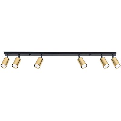 Plafonnier WINX 6L Noir or - Luminaire de plafond - Publicité Plafonnier WINX 6L Noir or - Luminaire de plafond - Publicité