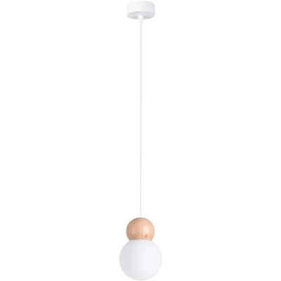 SOLLUX LIGHTING Pekka Biało/Naturalne Drewno Lampa wisząca - Lampa wisząca SOLLUX LIGHTING Pekka Biało/Naturalne Drewno Lampa wisząca - Lampa wisząca