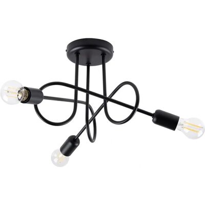 Suspension SOLLUX LIGHTING Loop 3 noir - Plafonnier - Publicité Suspension SOLLUX LIGHTING Loop 3 noir - Plafonnier - Publicité