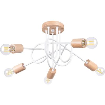 Sollux Lighting Ember Minimalist Semi Flush Ceiling 5 Light White - Ceiling Light Sollux Lighting Ember Minimalist Semi Flush Ceiling 5 Light White - Ceiling Light