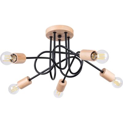 Sollux Lighting Ember Semi Flush Ceiling Black - Ceiling Light Sollux Lighting Ember Semi Flush Ceiling Black - Ceiling Light