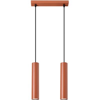 Lampa wisząca Sollux Lighting Lagos Loft Bar 2 Światła Czerwony Oker Lampa wisząca Sollux Lighting Lagos Loft Bar 2 Światła Czerwony Oker