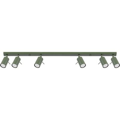 SOLLUX LIGHTING Modern Spotlight Bar 6 Light Olive Green - Lighting SOLLUX LIGHTING Modern Spotlight Bar 6 Light Olive Green - Lighting