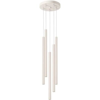 Sollux Lighting Pastelo Modern Cluster Drop Pendant Lamp - 5 Light Beige Sollux Lighting Pastelo Modern Cluster Drop Pendant Lamp - 5 Light Beige