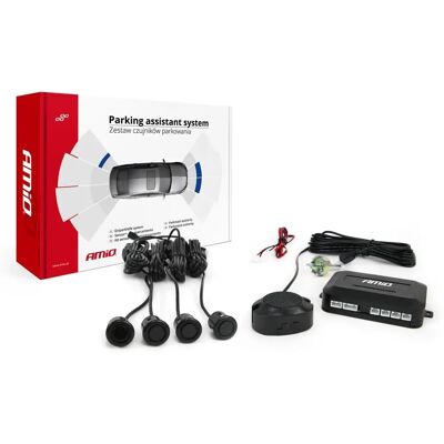 AMiO Gold 4-Sensor Parking Assist - Ultrasound, Black AMiO Gold 4-Sensor Parking Assist - Ultrasound, Black