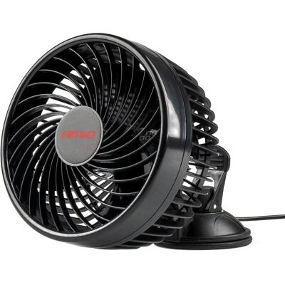 Autoventilátor Amio - 6 palců, 12V, Černý, Nastavitelný sklon, Snadná instalace Autoventilátor Amio - 6 palců, 12V, Černý, Nastavitelný sklon, Snadná instalace