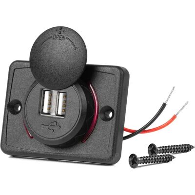 AMiO - 2x USB-A QC3.0 - 12/24V - Panel USB Charger AMiO - 2x USB-A QC3.0 - 12/24V - Panel USB Charger