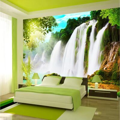 Karo-art - Premium Print - Natuurlijke waterval - Behang Karo-art - Premium Print - Natuurlijke waterval - Behang