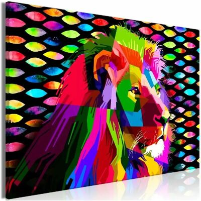 ARTGEIST - Rainbow Lion - 120x80 - Wall Art - Publicité ARTGEIST - Rainbow Lion - 120x80 - Wall Art - Publicité