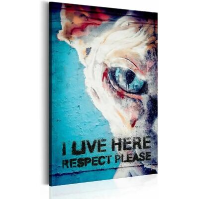 ARTGEIST - I Live Here, Respect Please - 40x60 cm - Impression sur toile - Publicité ARTGEIST - I Live Here, Respect Please - 40x60 cm - Impression sur toile - Publicité