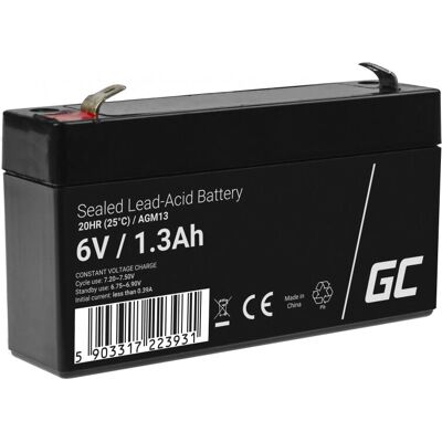 Batterie UPS Green Cell AGM13 - 6V 1,3Ah Plomb étanche Batterie UPS Green Cell AGM13 - 6V 1,3Ah Plomb étanche