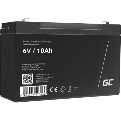 Batterie UPS Green Cell AGM16 - Plomb étanche - 6V 10Ah Batterie UPS Green Cell AGM16 - Plomb étanche - 6V 10Ah