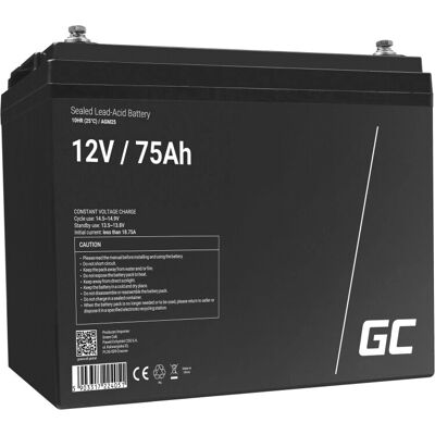 Batería Green Cell AGM25 - 12V 75Ah Plomo Ácido Sellado VRLA Batería Green Cell AGM25 - 12V 75Ah Plomo Ácido Sellado VRLA