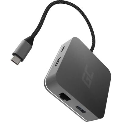 Green Cell AK61 Dockingállomás - 6-in-1 USB-C Hub Green Cell AK61 Dockingállomás - 6-in-1 USB-C Hub