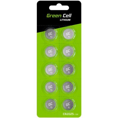 Batería de litio Green Cell CR2025 - Compacta, 3V, 160mAh - Batería doméstica Batería de litio Green Cell CR2025 - Compacta, 3V, 160mAh - Batería doméstica