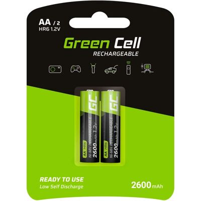 Green Cell GR05 Household Battery - Rechargeable AA NiMH 2600mAh Green Cell GR05 Household Battery - Rechargeable AA NiMH 2600mAh