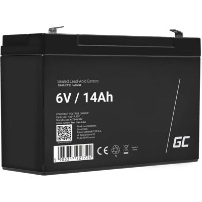 Batterie Green Cell AGM34 - 14Ah, 6V, Plomb-acide scellée Batterie Green Cell AGM34 - 14Ah, 6V, Plomb-acide scellée