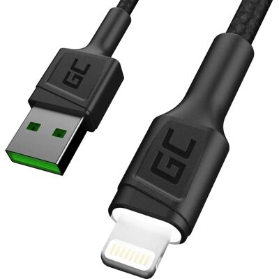 Green Cell KABGC05 Lightning Kabel - Zwart 1,2m Green Cell KABGC05 Lightning Kabel - Zwart 1,2m