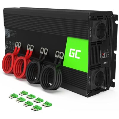 Green Cell INV20 Adaptateur de courant/Inverter - 4000 W Intérieur Noir Green Cell INV20 Adaptateur de courant/Inverter - 4000 W Intérieur Noir