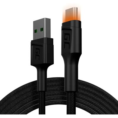 Green Cell KABGC11 Câble USB - 2M - USB 2.0 - Micro-USB B - Noir - Publicité Green Cell KABGC11 Câble USB - 2M - USB 2.0 - Micro-USB B - Noir - Publicité