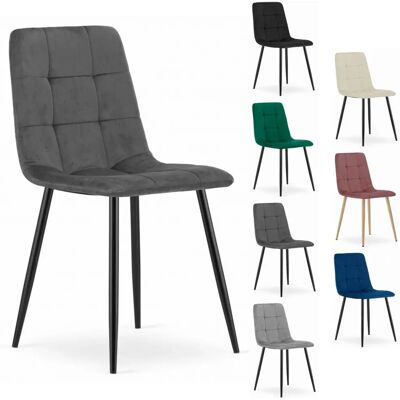 Viking Choice KARA Sametová jídelní židle - Ergonomická tmavě šedá Viking Choice KARA Sametová jídelní židle - Ergonomická tmavě šedá