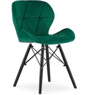 Sametová jídelní židle LAGO Viking Choice - 47x52x73,5cm - Zelená Sametová jídelní židle LAGO Viking Choice - 47x52x73,5cm - Zelená