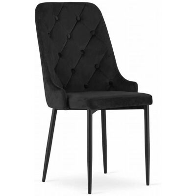 Viking Choice CAPRI Velvet Eetkamerstoel - 48x56x93cm - Zwart Viking Choice CAPRI Velvet Eetkamerstoel - 48x56x93cm - Zwart