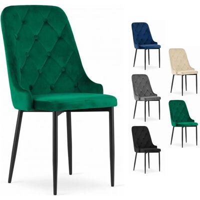Viking Choice Model CAPRI Fluwelen Eetkamerstoel - Groen Viking Choice Model CAPRI Fluwelen Eetkamerstoel - Groen