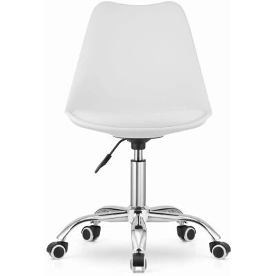 Scandishop Sedia da ufficio bianca PANSY - Sedia da ufficio Scandishop Sedia da ufficio bianca PANSY - Sedia da ufficio