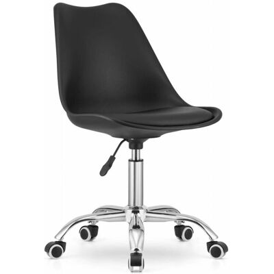 Scandishop PANSY Sedia da Ufficio in Ecocuoio Nero - Sedia di Ufficio Scandishop PANSY Sedia da Ufficio in Ecocuoio Nero - Sedia di Ufficio