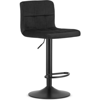 Taburete PROT OSKAR - Terciopelo Negro, Ajustable, Moderno Taburete PROT OSKAR - Terciopelo Negro, Ajustable, Moderno