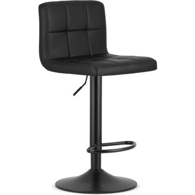 Tabouret pivotant OSKAR PROT - Cuir écologique noir - Design moderne - Publicité Tabouret pivotant OSKAR PROT - Cuir écologique noir - Design moderne - Publicité
