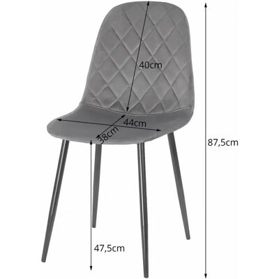 Sedia da pranzo in velluto Viking Choice ASTI - Set di 3 - Verde scuro Sedia da pranzo in velluto Viking Choice ASTI - Set di 3 - Verde scuro