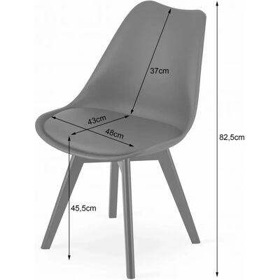 Viking Choice MARK Eetkamerstoelen - Set van 3 - Eco leer - Grijs Viking Choice MARK Eetkamerstoelen - Set van 3 - Eco leer - Grijs