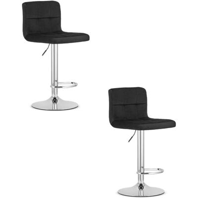 Tabouret pivotant Oskar PROT - velours noir, base chromée - Mobilier - Publicité Tabouret pivotant Oskar PROT - velours noir, base chromée - Mobilier - Publicité
