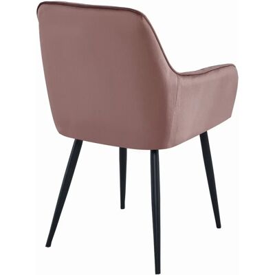 Sametová růžová jídelní židle Viking Choice - 83,5x55x47cm - černé kovové Sametová růžová jídelní židle Viking Choice - 83,5x55x47cm - černé kovové
