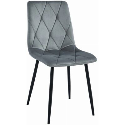 OSKAR Chaise Libra - Revêtement gris argent - Publicité OSKAR Chaise Libra - Revêtement gris argent - Publicité