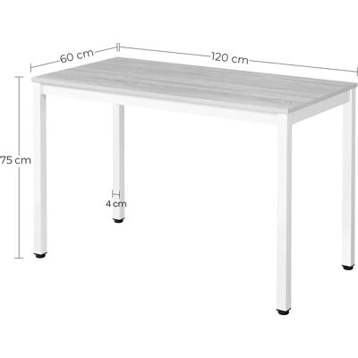 Tavolo da pranzo in rovere Tessa di Viking Choice - Gambe nere - 120x60cm Tavolo da pranzo in rovere Tessa di Viking Choice - Gambe nere - 120x60cm