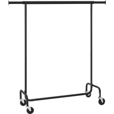 Perchero de acero Leobert - Negro - 150x45x160cm - Almacenamiento de ropa Perchero de acero Leobert - Negro - 150x45x160cm - Almacenamiento de ropa