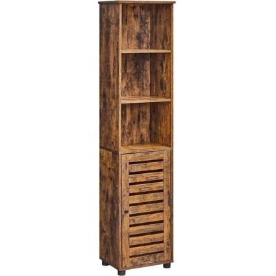Viking Choice vintage dřevěná koupelnová skříňka - 40 x 30 x 167 cm - Hnědá Viking Choice vintage dřevěná koupelnová skříňka - 40 x 30 x 167 cm - Hnědá