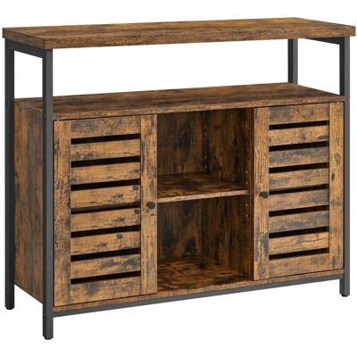 Viking Choice Industrieel dressoir - bruin/zwart - 100x35x81,5 cm - Zelfmontage Viking Choice Industrieel dressoir - bruin/zwart - 100x35x81,5 cm - Zelfmontage