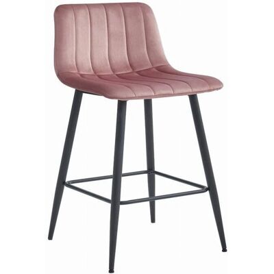 OSKAR POZZA Ciemnoróżowy Taboret z Aksamit - Taboret OSKAR POZZA Ciemnoróżowy Taboret z Aksamit - Taboret