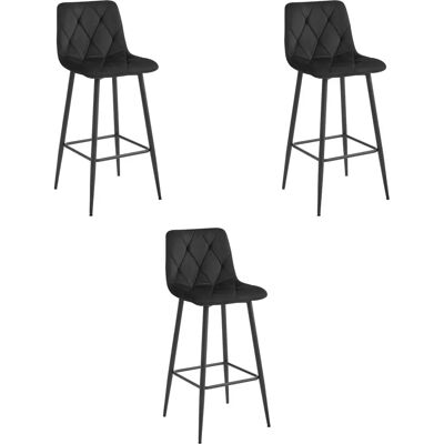 Leobert Czarny Velur Hoker - Bar Stool Leobert Czarny Velur Hoker - Bar Stool